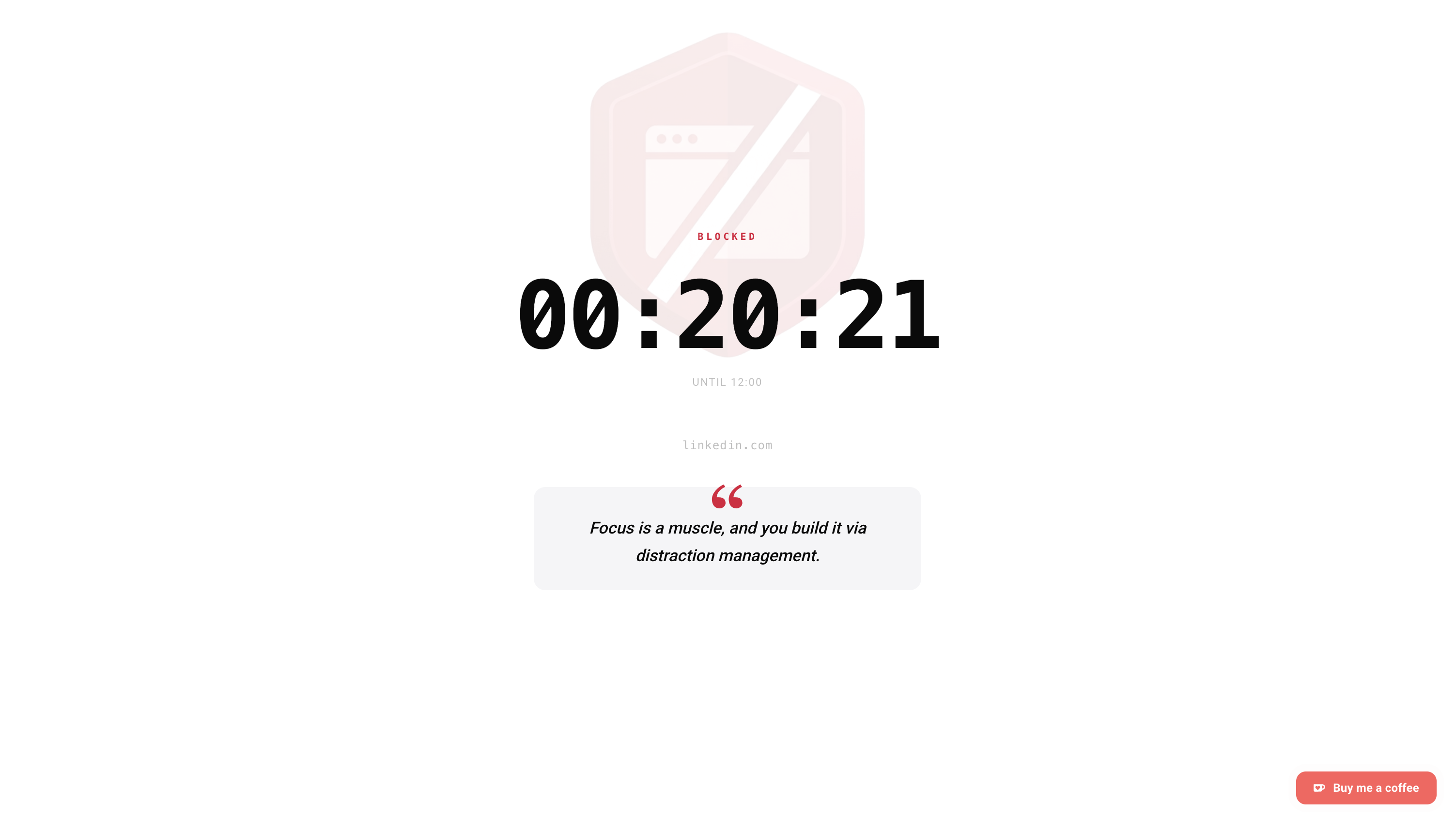Focus Keeper — blocked page